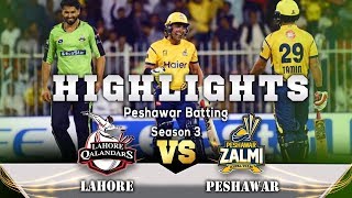 Lahore Qalandars vs Peshawar Zalmi | Peshawar Zalmi Batting Highlights | HBL PSL | M1O1