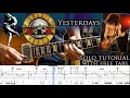 Guns N' Roses - Yesterdays guitar solo lesson (with tablatures and backing tracks)