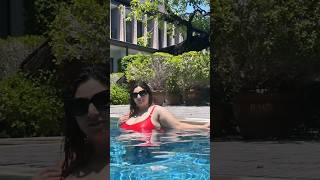 Blue hai pani pani with Shweta Pandita #pool #poolparty #reels #plussize #plussizemodel