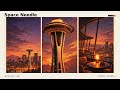 Jazz Lofi House Mix | Space Needle | Late Night Chill Vibes