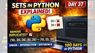 Lesson 37 – Sets in Python Explained | How to Remove Duplicates Easily | 100 Days of Python