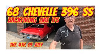 68 Chevelle 396 SS  backfiring like the 4th of July!!