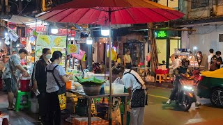 [4K] Evening Walk in Vibrant Downtown Bangkok, Thailand | Silom to Chong Nonsi