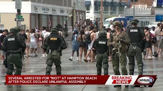 Several charged with riot at Hampton Beach after police declare unlawful assembly