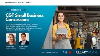 CGT Small Business Concessions