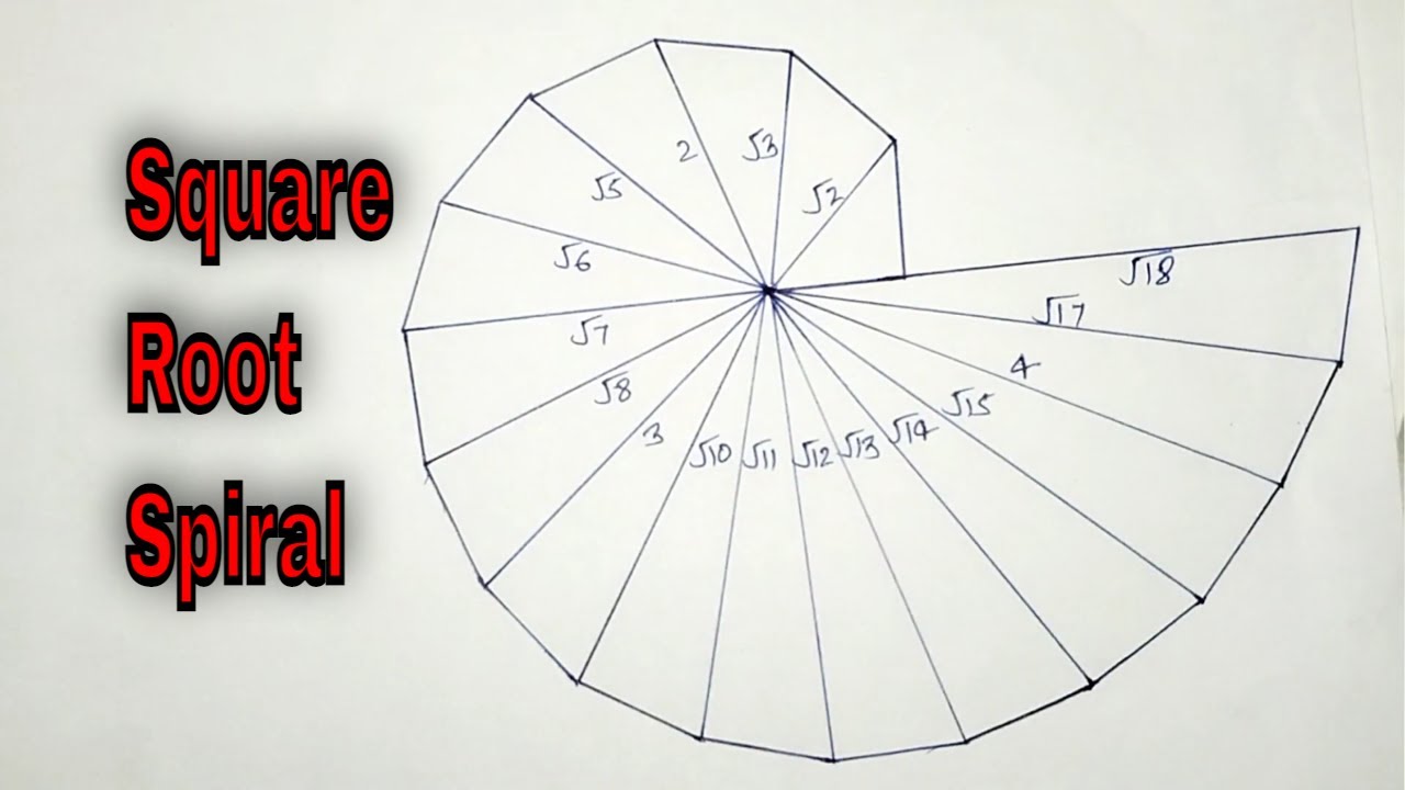 How To Draw A Square Root Spiral - YouTube