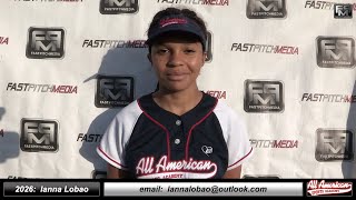 2026 Ianna Lobao 4.0 GPA - Third and First Base Softball Skills Video - AASA Jensen