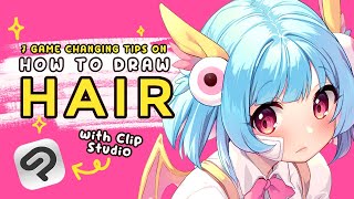 【TUTORIAL】 The 7 tips you'll ever need to draw ANIME HAIR