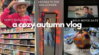 a cozy autumn vlog (Halloween decor, painting pumpkins, target haul, etc.)