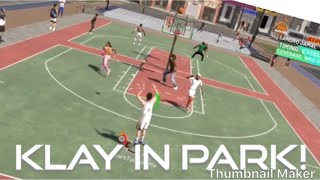 KLAY THOMPSON  AT THE PARK !! Deadly BUILD!