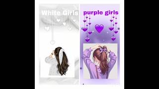 White girl 🆚 purple girl || choose one ||#shorts #viral #trending #princess #choseone