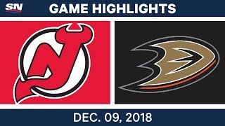 NHL Highlights | Devils vs. Ducks - Dec 9, 2018