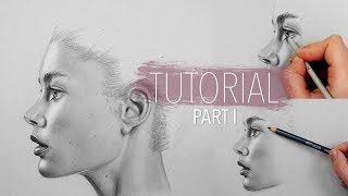 How to draw, shade, blend realistic skin Part 1 | Step by Step Portrait Drawing Tutorial