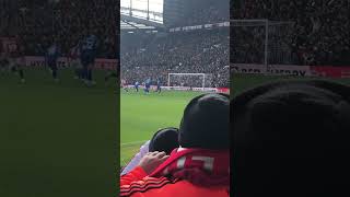 Rashford penalty view from north stand