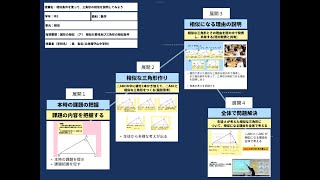 【授業案解説】中３ 数学 図形の相似（ア）相似の意味及び三角形の相似条件 立命館守山中学校 奥　梨名