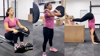 Actress Yamini Bhaskar Heavy Gym Workout Video | Heroine Yamini Bhaskar Videos | #YaminiBhaskar