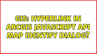 GIS: Hyperlink in ArcGIS JavaScript API map identify dialog? (2 Solutions!!)