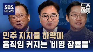 민주 지지율 하락에…움직임 커지는 '비명 잠룡들' / SBS / 편상욱의 뉴스브리핑