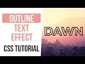 Outline Text Effect CSS | CSS Text Effects | CSS Tutorials