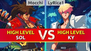 GGST ▰ Mocchi (Sol) vs LyRica1 (Ky). High Level Gameplay