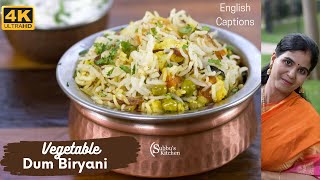 Vegetable Dum Biriyani Recipe | கம கம என்று சுவையான வெஜ் பிரியாணி செய்வது எப்படி?