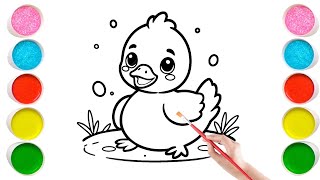 How to Draw a Baby Duck Easy || Easy Drawing || Drawing for Kids & Toddlers || Magic Fingers
