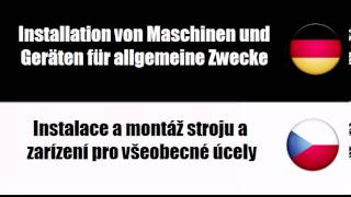 Deutsch + Tschechisch = Instalace a montáž elektrických a mechanických zarízení