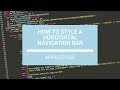 Horizontal Navigation Bar: Applied CSS