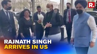 India-US 2+2 Dialogue: Defence Minister Rajnath Singh, EAM Jaishankar Arrive In US