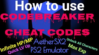 Tutorial How to use cheat codes/ codebreaker on AetherSX2