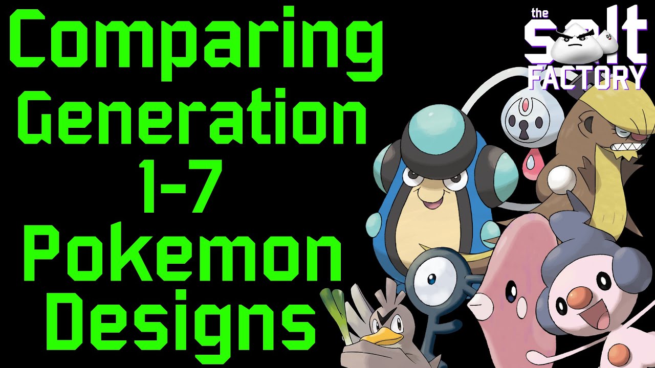 Comparing Generation 1-7 Pokemon Designs - YouTube