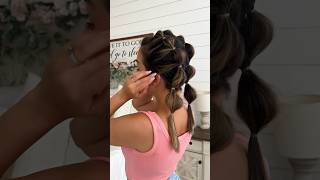 double bubble braids 💕 #hairtutorial #hairtutorial #bubblebraid #hairstyles #shortsvideo #hairinspo