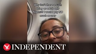 Woman calls for adult only flights after three hour flight with screaming child