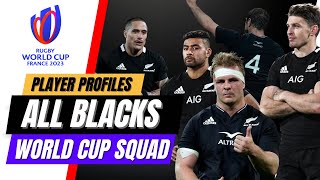 ALL BLACKS RUGBY WORLD CUP SQUAD | New Zealand Player Profiles France 2023