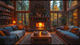 Smooth Instrumental Jazz in a Cozy Cabin - Perfect Background for Work \u0026 Study #cozyjazz