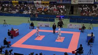 2019年IH 空手道 男子 個人組手 決勝 西山拓也 （日本航空 山梨）× 平田京 （福井工大附福井 福井）