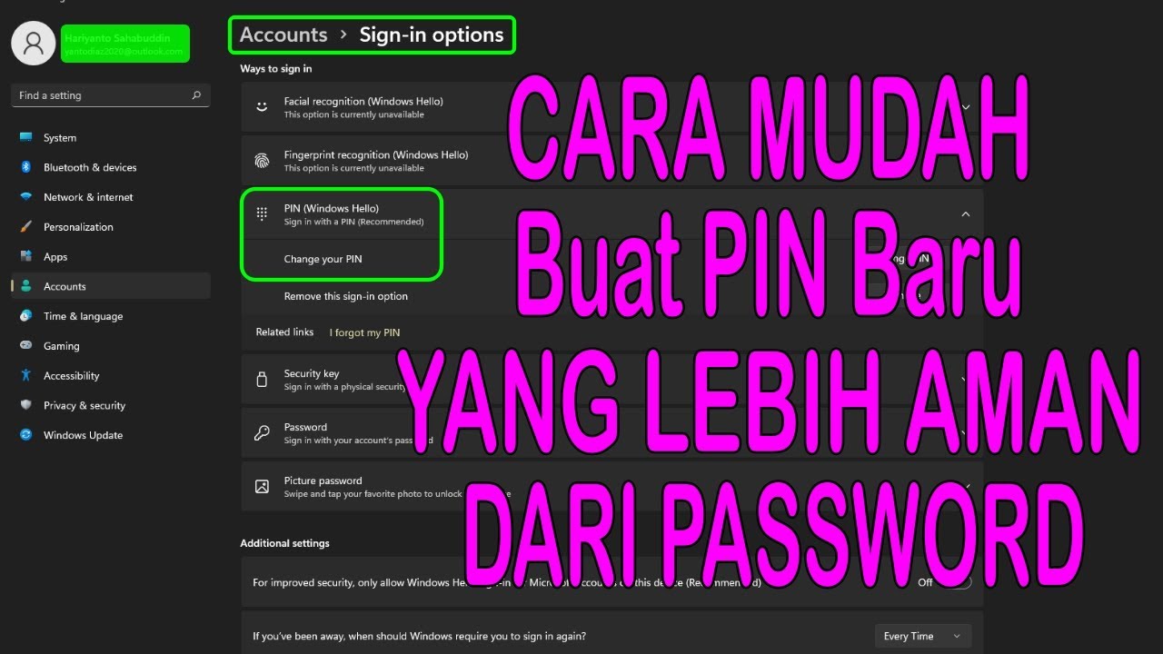 Cara Membuat PIN Di Windows 11 Yang Lebih Baik Dan Lebih Aman Dibanding ...