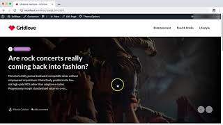 Modules setup (home page) - Gridlove WordPress theme