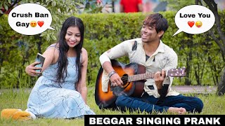 Beggar Singing Manike Mage Hithe Viral Song In Public | Prank With Cute Girl In India | Jhopdi K