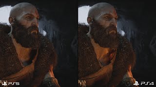 God of War Ragnarok - PS5 vs PS4 Graphics Comparison (Performance Mode) (SHORT)