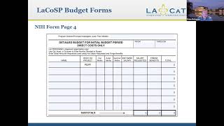 LA CaTS LACoSP Session 7 - Grant Writing - Budget Considerations