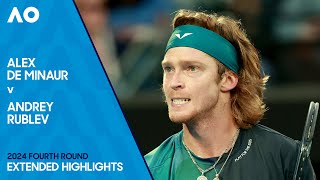 Alex de Minaur v Andrey Rublev Extended Highlights | Australian Open 2024 Fourth Round
