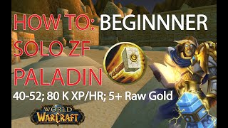 Classic Wow - HOW TO: Solo ZF Paladin 40-52 | NO consumables, enchants | BEGINNER FRIENDLY