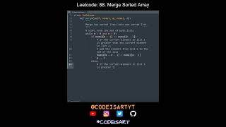 Leetcode 88. Merge Sorted Array in Python | Python Leetcode | Python Coding Tutorial | Python ASMR
