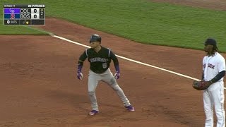 COL@BOS: CarGo smacks a single to center field