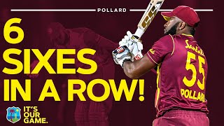 🙌 HISTORIC Innings IN FULL | 🔥 Kieron Pollard Hits Six Sixes In ONE Over