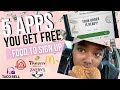 APPS YOU GET FREE FOOD TO SIGN UP! apps to get free food