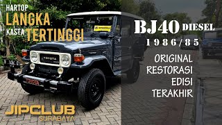 HARTOP LANGKA DAN KASTA TERTINGGI!! BJ40 DIESEL TH 1986/85 ORIGINAL RESTORASI EDISI TERAKHIR!! 850JT