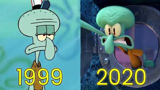 Evolution of Squidward Tentacles in SpongeBob Movies \u0026 TV (1999-2020)