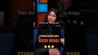 Nicki Minaj and Stephan Colbert rap her song 😂💸💯 #nickiminaj #stephancolbert #hi
